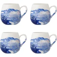 Bloomingville Lyre Kop, Blau, Steingut 4 Stk