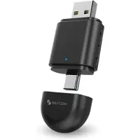 Siltcon CarPlay Dongle 2-in-1 – Wireless Android Auto Adapter, USB-A/USB-C, Schwarz
