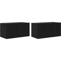 vidaXL TV-Schrankset 2 pcs Schwarz 60 x 30 x 30 cm Holzwerkstoff