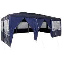 vidaXL Party-Zelt Blau 600 x 400 x 266 cm Polyethylen