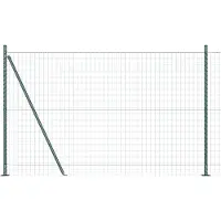 vidaXL Euro-Zaun mit Betonsockel 25 x 1,2 m PVC-beschichteter Stahl