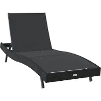 vidaXL Sonnenliege Schwarz 197 x 70 x 82 cm Poly-Rattan