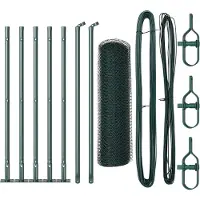 vidaXL Sechseckzaun mit Betonsockel 10 x 0,6 m PVC-beschichteter Stahl