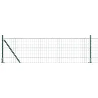 vidaXL Euro-Zaun mit Betonsockel 50 x 0,4 m PVC-beschichteter Stahl