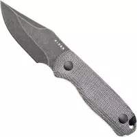 Kizer Cutlery Drop Bear 1092A1 Blackwashed AEB-L, Black Micarta, Fahrtenmesser