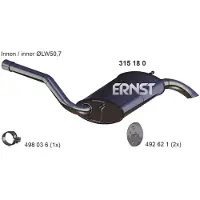 ERNST 315180 Endschalldämpfer für FORD FOCUS III Turnier Auspuff