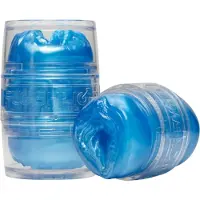 Fleshlight Quickshot Vantage - transparenter Doppel-Masturbator (blau)