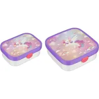 Mepal Lunchbox "Brotdosen-Set Campus (2025) 2er Set", bunt (unicorn glow), B:2cm H:2cm L:2cm, Kunststoff, Lebensmittelaufbewahrungsbehälter, Lunchbox, Spülmaschinenfest