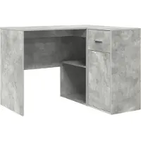 vidaXL Eck-Schreibtisch mit Schubladen Beton Grau 102 x 88 x 75 cm