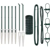 vidaXL Euro-Zaun mit Stacheln 10 x 0,6 m PVC-beschichteter Stahl Grün