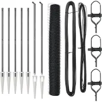 vidaXL Sechseckzaun mit Pfosten 10 x 1,4 m PVC-beschichteter Stahl