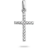 Thomas Sabo Charm-Anhänger Kreuz mit Steinen Connect Silber