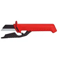 Knipex 98 56 SB Kabelmesser mit auswechselbarer Klinge 190 mm (SB-Karte/Blister)