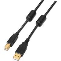 Aisens A101-0010, 3 m, USB A, USB B, USB 2.0, Schwarz