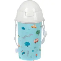 Safta Automatisches Öffnen Mit Strohhalm Vorschulautos Wasserflasche 500ml Durchsichtig Durchsichtig One Size
