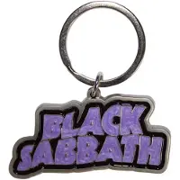 Rock Off Wavy Logo Bordered Keychain