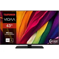 Telefunken XU43VP750M Fernseher 43 Zoll Smart TV VIDAA 4K UHD HDR Dolby Vision HD+ 6 Monate (2026)