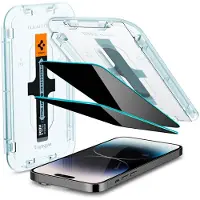 Spigen GLAStR Privacy EZ Fit Displayschutzfolie + Applicator - 2er-Pack für das Apple iPhone 14 Pro