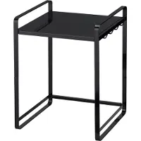 Yamazaki Küchenregal Standregal Arbeitsplatte schwarz Metall ausziehbar 47x50x35cm "TOWER"