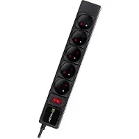 Tracer PowerGear 1.5 m Black 5 sockets power strip