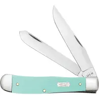 Case Knives Case Trapper 18100 Smooth Seafoam Green G10 10254 Stainless Steel, Taschenmesser