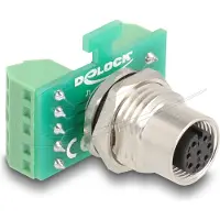 DeLOCK M12 Übergabemodul Adapter 8 Pin A-kodiert Buchse