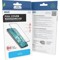 Wave Vollflächige Schutzscheibe aus gehärtetem Glas, Honor 400 Lite, schwarzer Rahmen