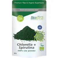 Biotona Bio Chlorella + Spirulina Raw Poeder ok Nlfrende 200 g Pulver