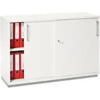 Schäfer Shop Schiebetürenschrank TETRIS WOOD, 2 OH, inkl. Stahlsockel, B 1200 x T 421 x H 800 mm, weiß
