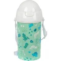 Safta Preescolar Dino Automatic Opening Water Bottle with Straw BPA