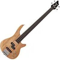 Gear4Music Chicago Fretless-Bassgitarre von Natur