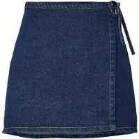 Pieces Pcflora Denim Wickelrock | Blau | S