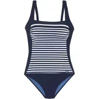 LASCANA Badeanzug "Myst" mit platziertem Streifen-Design und Shaping-Effekt