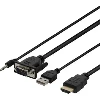Deltaco VGA-Audio - HDMI-Kabel, VGA