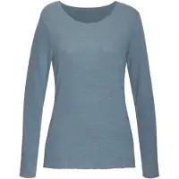 LASCANA Langarmshirt "mit feiner Glitzereinfassung" aus luftigem Viskose-Feinstrick