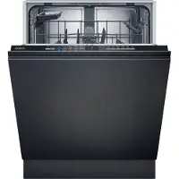 Siemens iQ100 SX61IX13TE, Voll integriert, Standardgröße (60 cm), Schwarz, Edelstahl, Tasten, LED