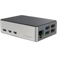 Flirc Gehäuse für Raspberry Pi 5, Alu, schwarz/silber FLIRCPI5