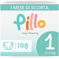 Pillo Windeln Größe 1 Newborn 2-5 Kg 198 St