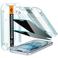 Spigen GLAStR Privacy EZ Fit Displayschutzfolie + Applicator - 2er-Pack für das Apple iPhone 16 Plus / 15 Plus