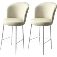 Skye Decor , Alte - Cream, White, Barhocker-Set (2-teilig), 100 % METALL, Creme, 46 x 40 x 102 cm