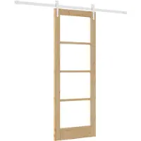 vidaXL Schiebetür Braun 73,5 x 198,5 cm Holz und Metall