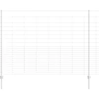 vidaXL Wildzaun mit Pfosten 25 x 1,6 m Verzinkter Stahl Silber Netz