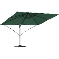 vidaXL Sonnenschirm Grün 351 x 250 x 260 cm Polyester und Aluminium