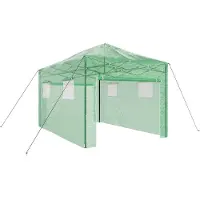 vidaXL Gewächshaus mit Pop-up-Rahmen Grün 290 x 430 x 315 cm Eisen