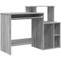 vidaXL Schreibtisch Sonoma-Grau 120,5 x 44 x 88,5 cm Holzwerkstoff