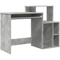 vidaXL Schreibtisch Beton Grau Holzwerkstoff 120,5 x 44 x 88,5 cm