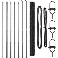 vidaXL Bodenmontierter Sechseckzaun 10 x 1,6 m PVC-beschichteter Stahl