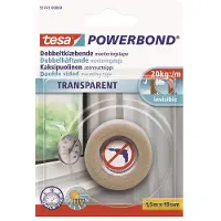 TESA Powerbond Montageband Transparent 1,5m x 19mm