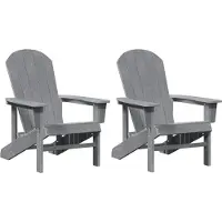 vidaXL Gartenstuhl 2 Stk. Hellgrau Polyethylen