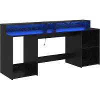 vidaXL Schreibtisch Schwarze Eiche Holzwerkstoff 200 x 55 x 91 cm